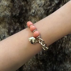 Coral & gold bracelet